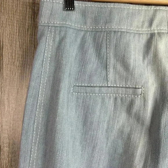 Akris Punto Denim Pants 10 Wide Leg High Rise Light Blue Color Preppy Minimalist - Picture 5 of 11